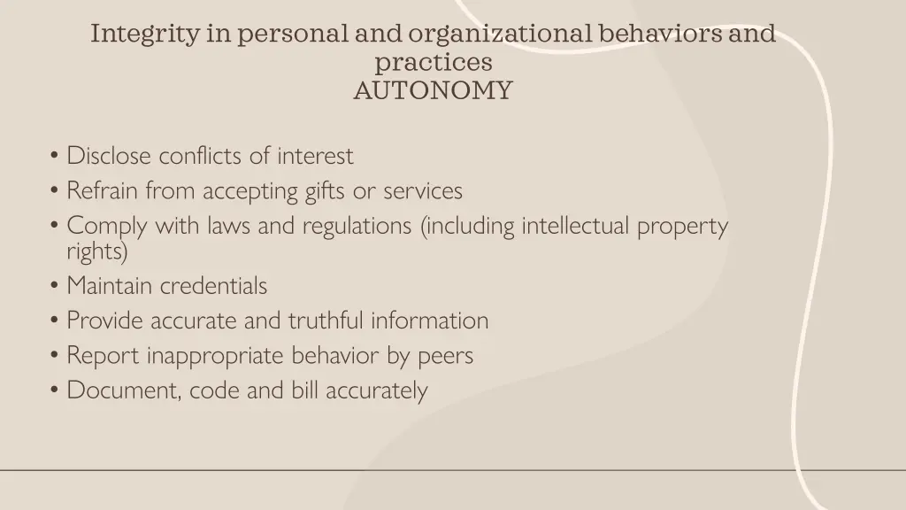 integrity in personal and organizational