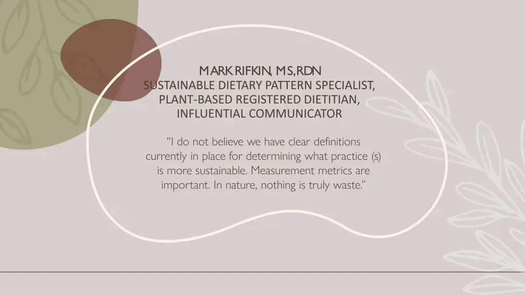 mark rifkin ms rdn sustainable dietary pattern