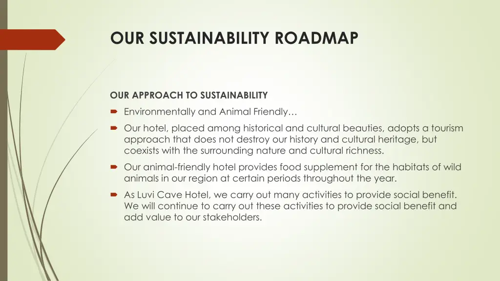 our sustainability roadmap