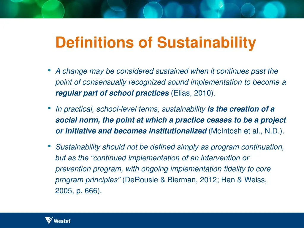definitions of sustainability