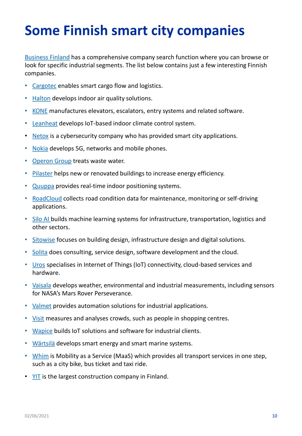 some finnish smart city companies