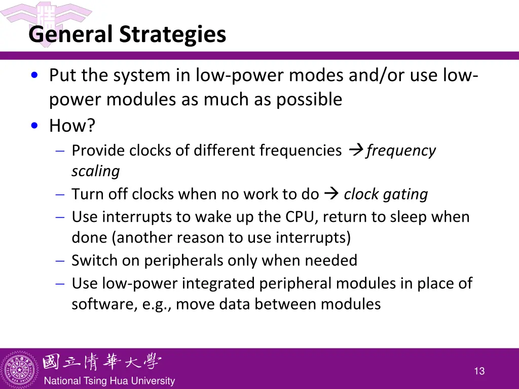 general strategies