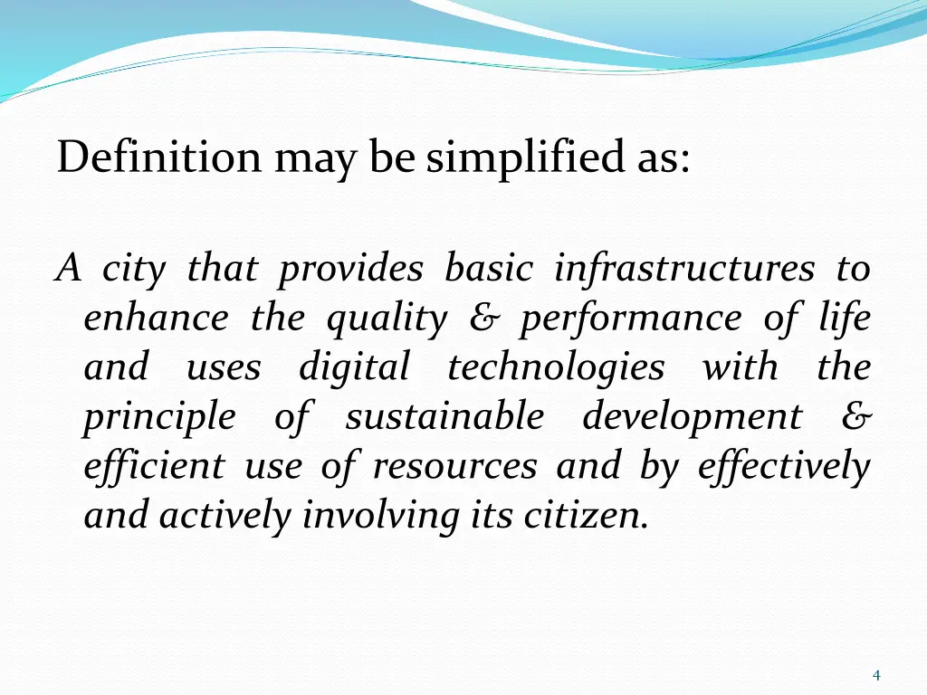 definition may be simplified as