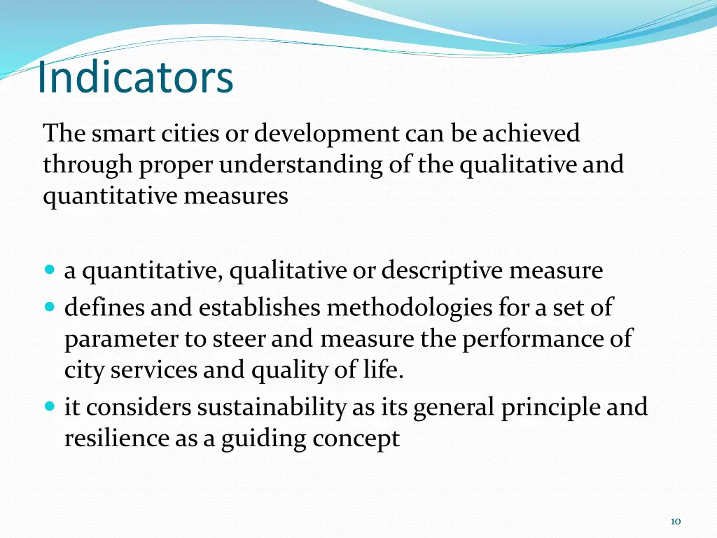 indicators
