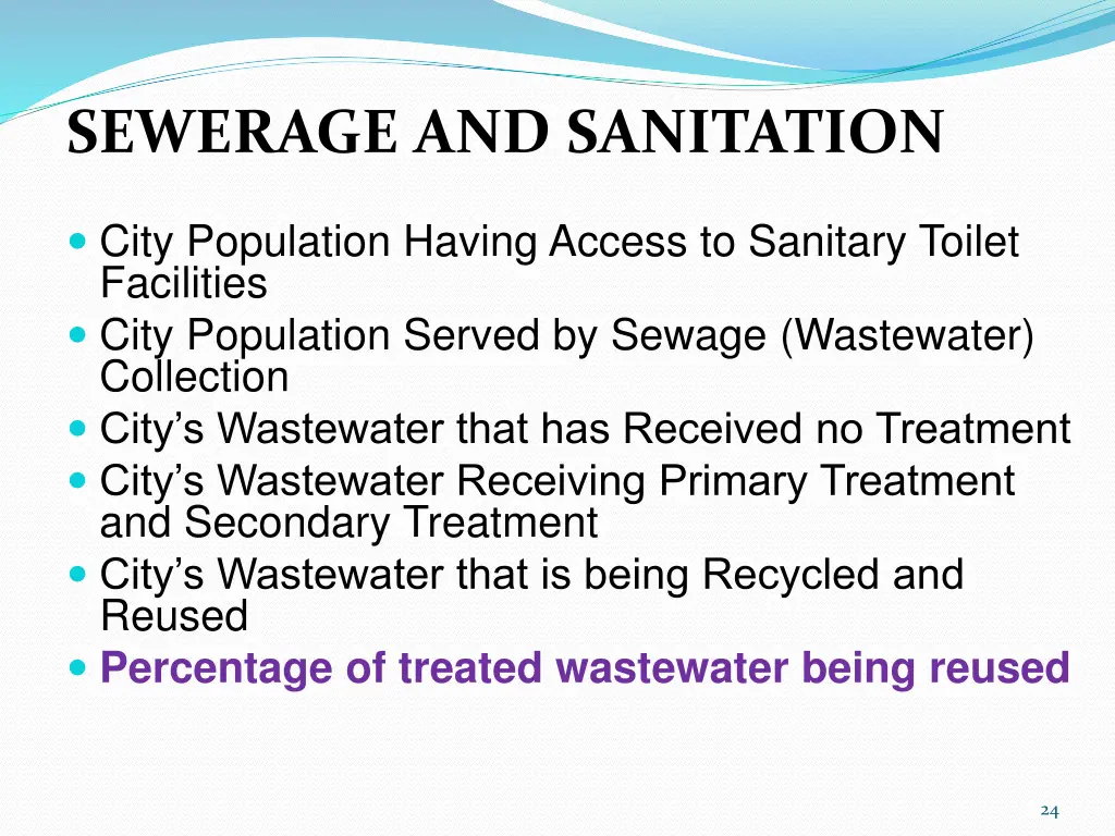 sewerage and sanitation