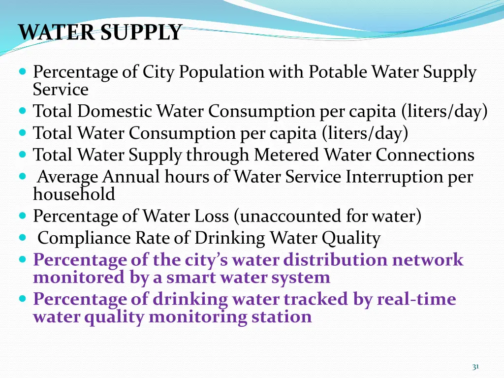 water supply