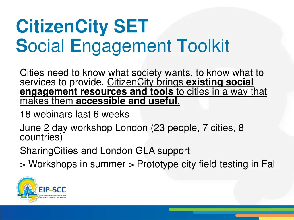 citizencity set s ocial e ngagement t oolkit