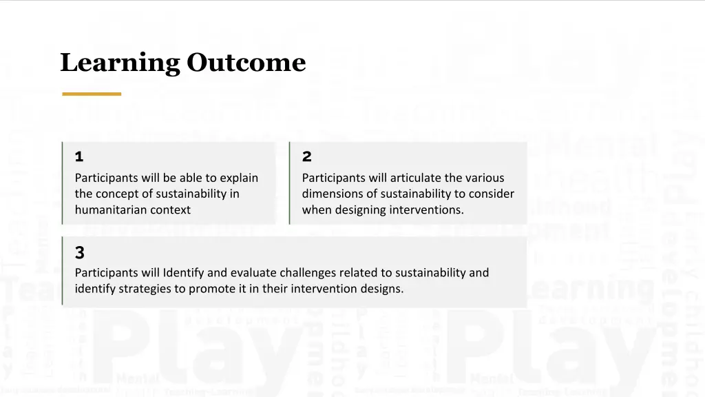 learning outcome