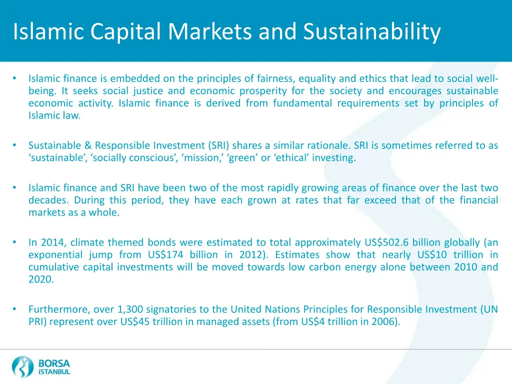 islamic capital markets and sustainability