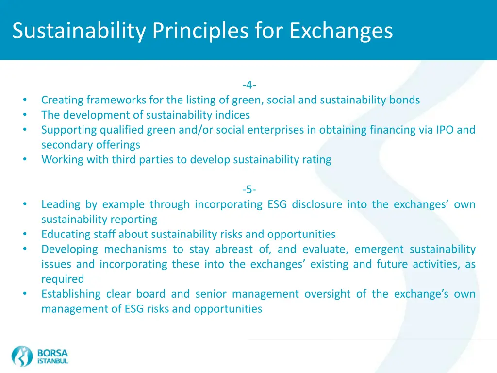 sustainability principles for exchanges 2