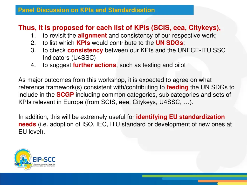 panel discussion on kpis and standardisation 12