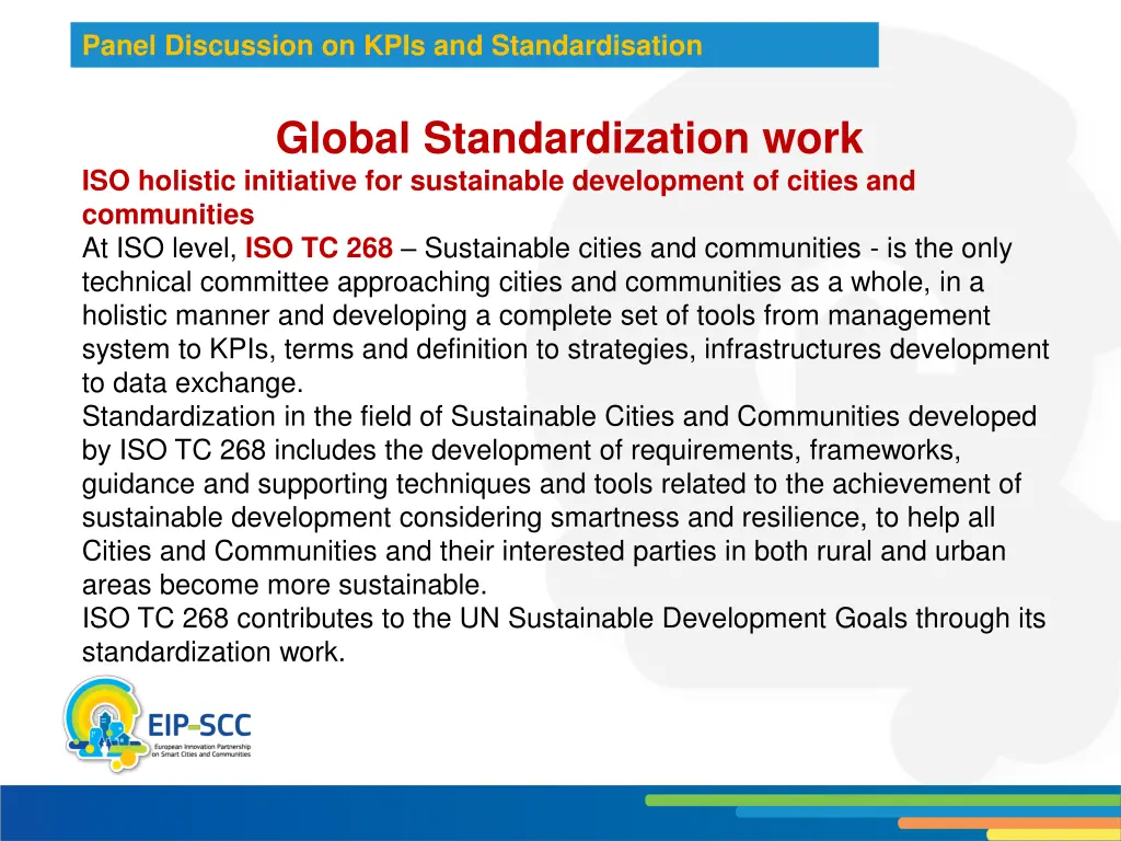 panel discussion on kpis and standardisation 5