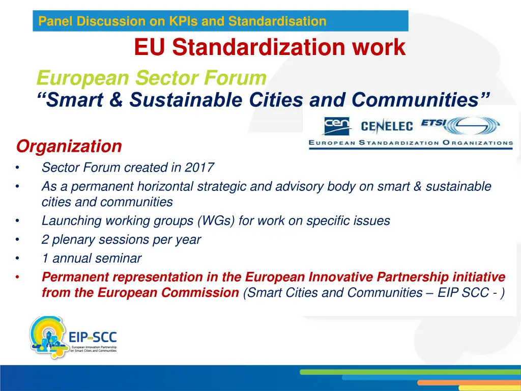 panel discussion on kpis and standardisation 7