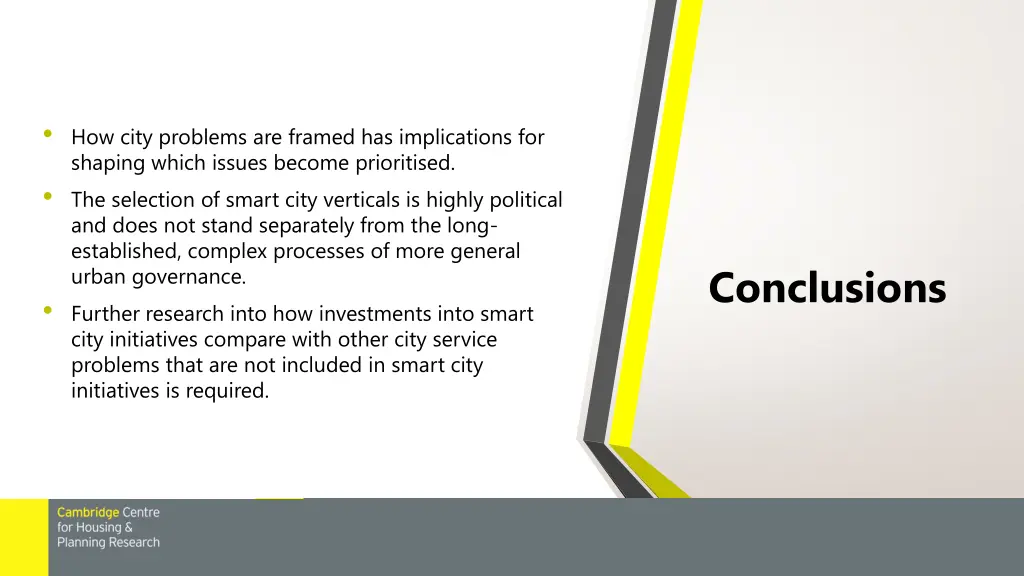 how city problems are framed has implications