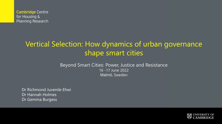 vertical selection how dynamics of urban