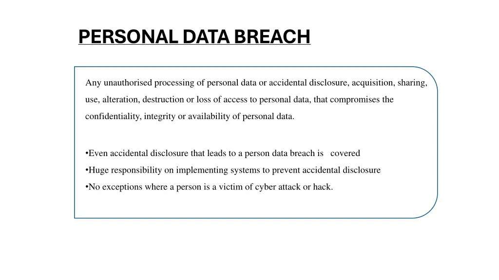 personal data breach