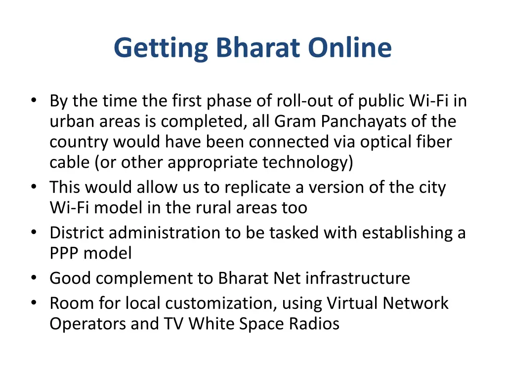 getting bharat online
