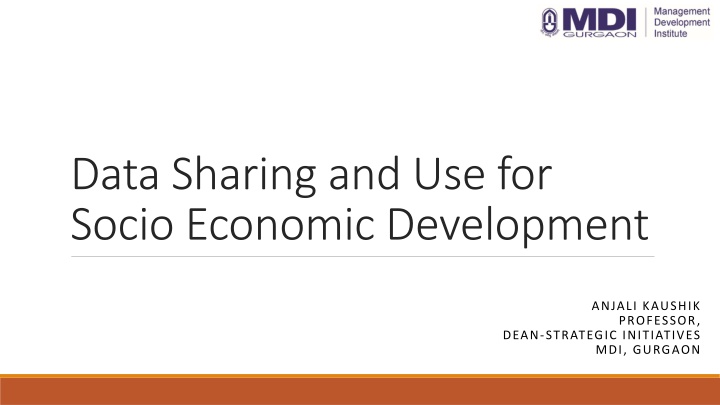data sharing and use for socio economic