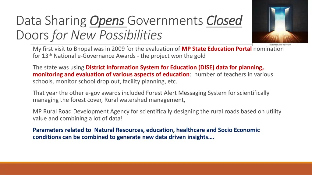 data sharing opens doors for new possibilities
