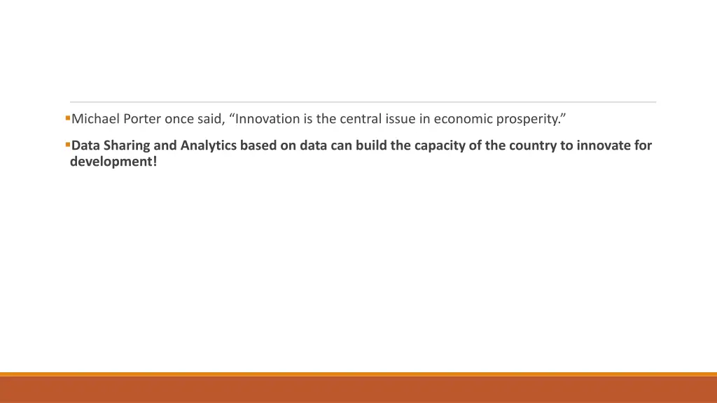 michael porter once said innovation