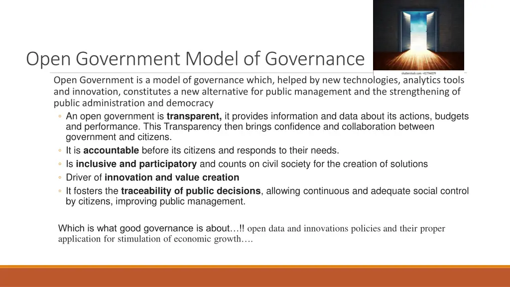 open government model of governance