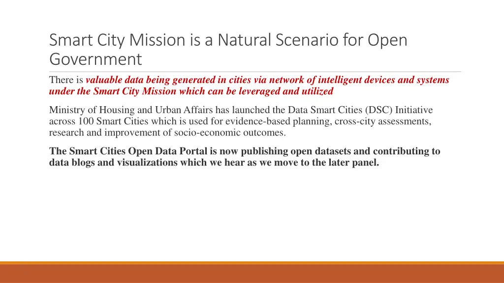 smart city mission is a natural scenario for open