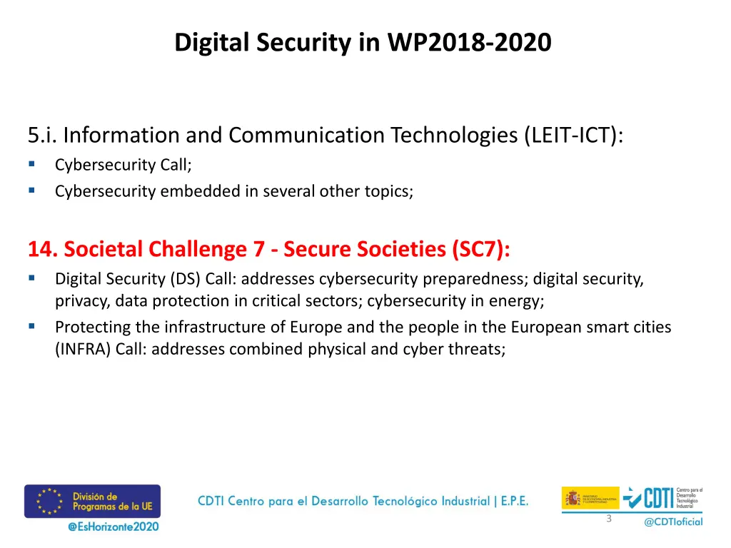 digital security in wp2018 2020
