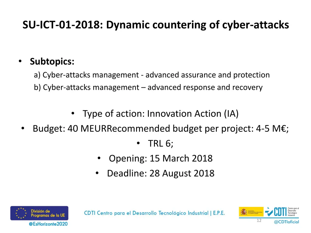 su ict 01 2018 dynamic countering of cyber attacks