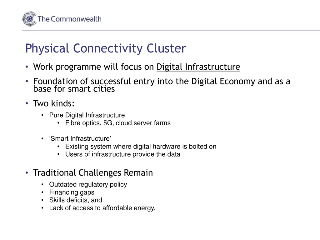 physical connectivity cluster