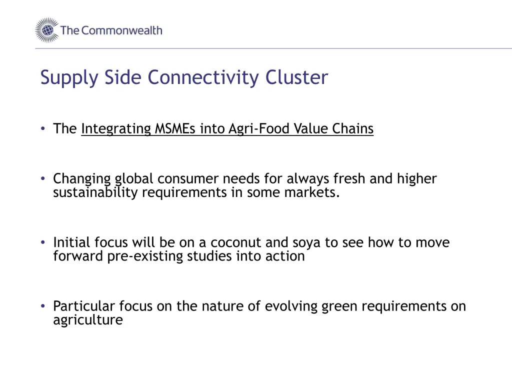 supply side connectivity cluster
