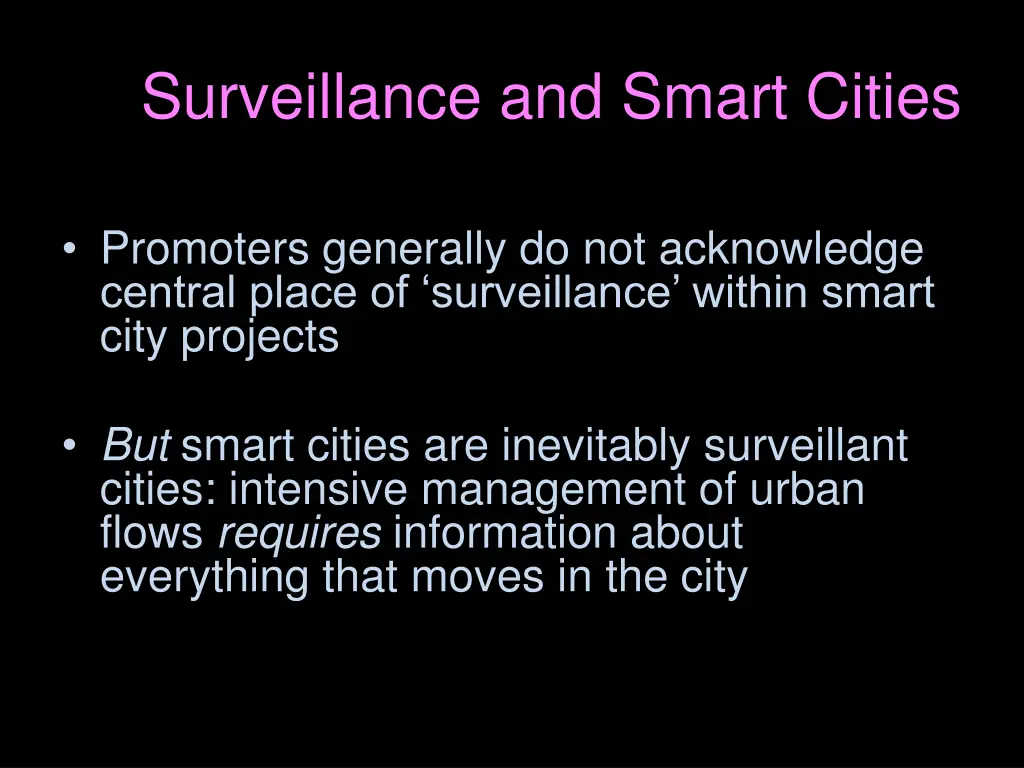surveillance and smart cities
