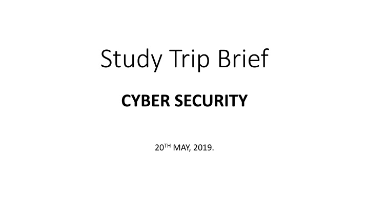 study trip brief