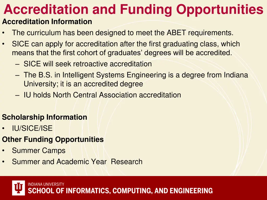 accreditation and funding opportunities