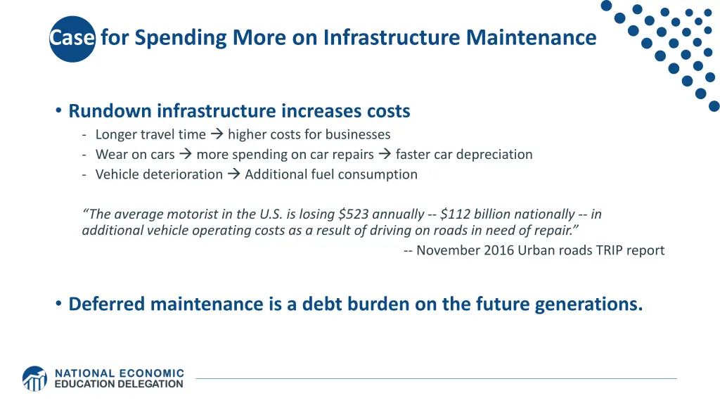 case for spending more on infrastructure
