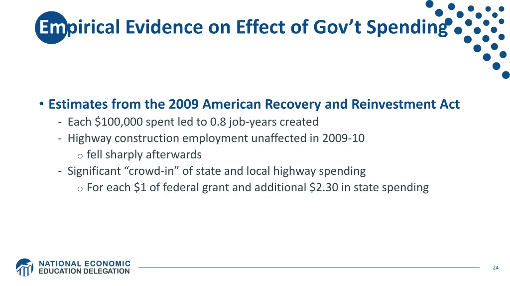 em pirical evidence on effect of gov t spending 1