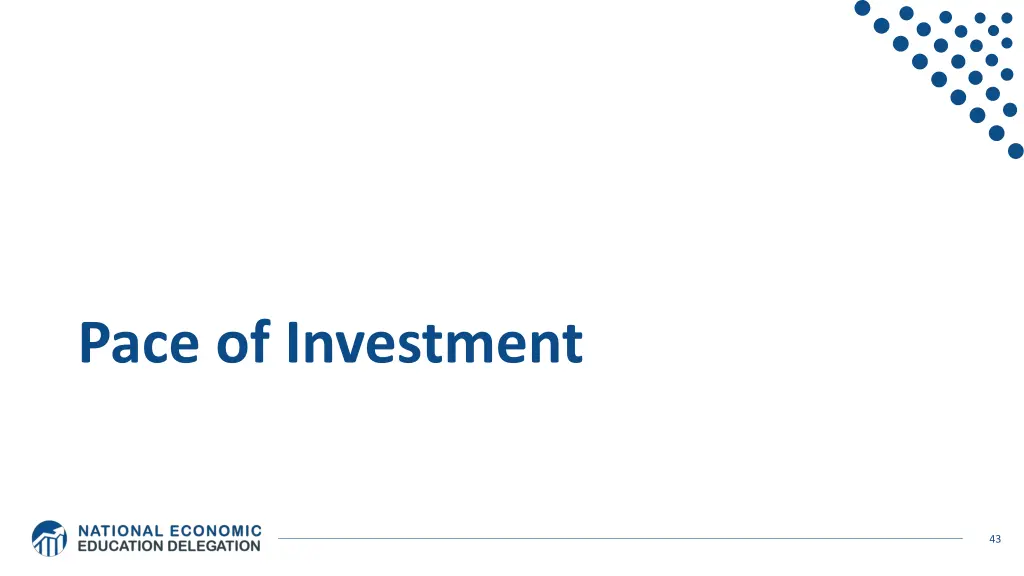 pace of investment