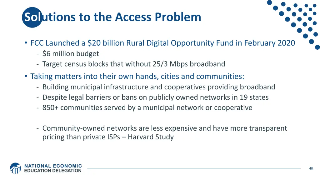 solutions to the access problem