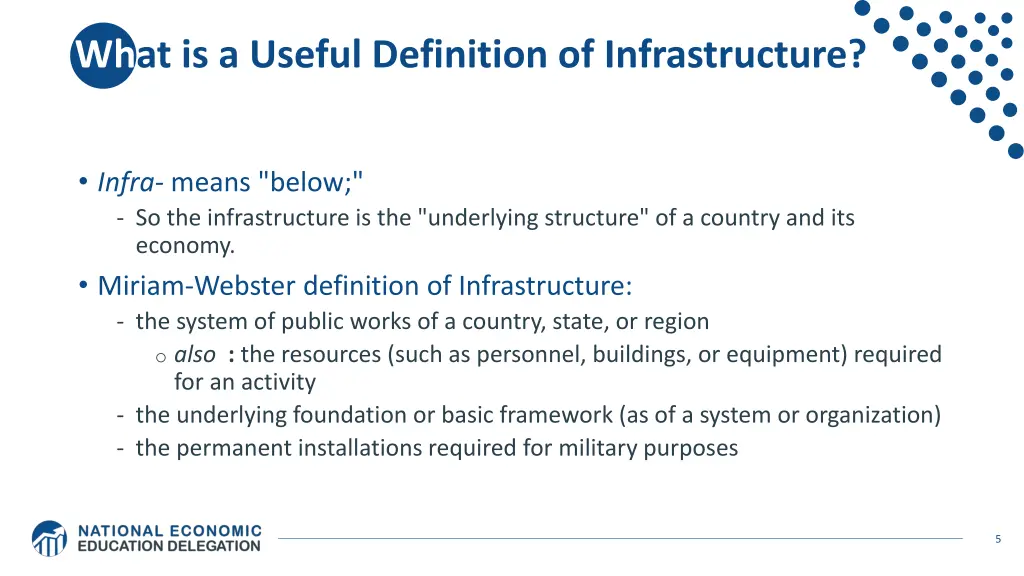 what is a useful definition of infrastructure