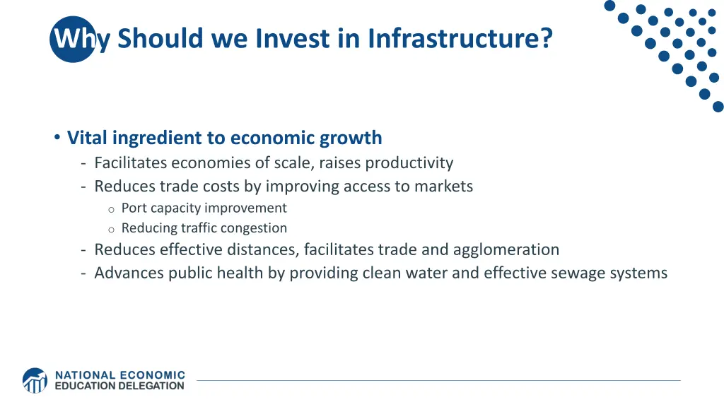why should we invest in infrastructure 1