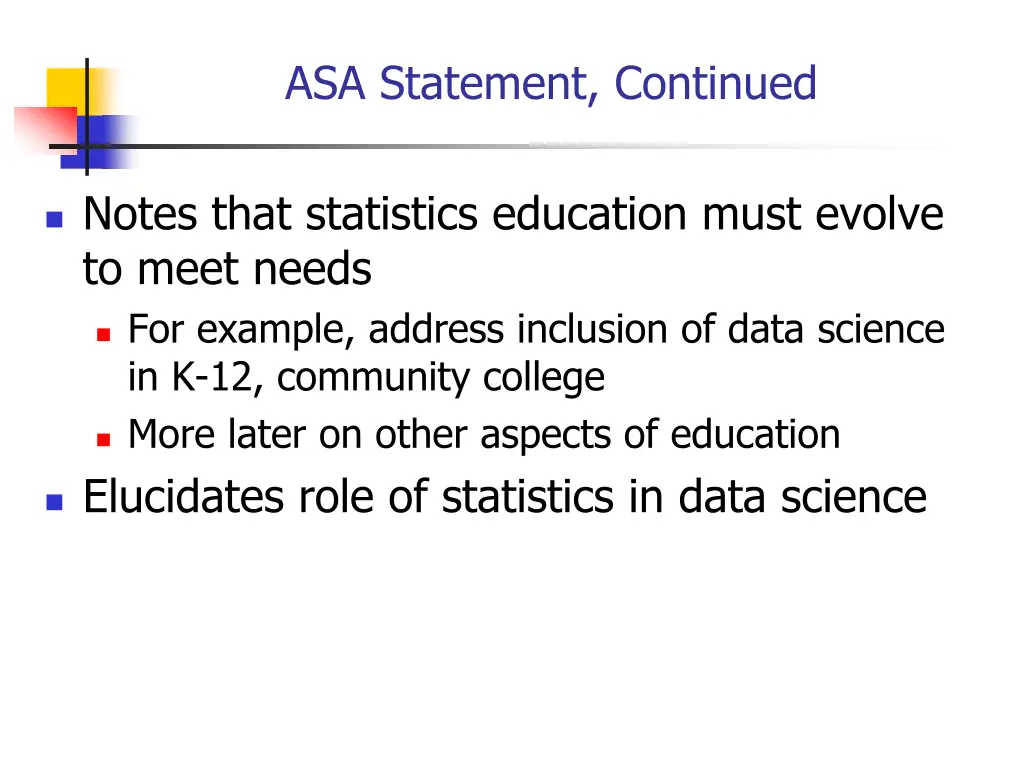 asa statement continued