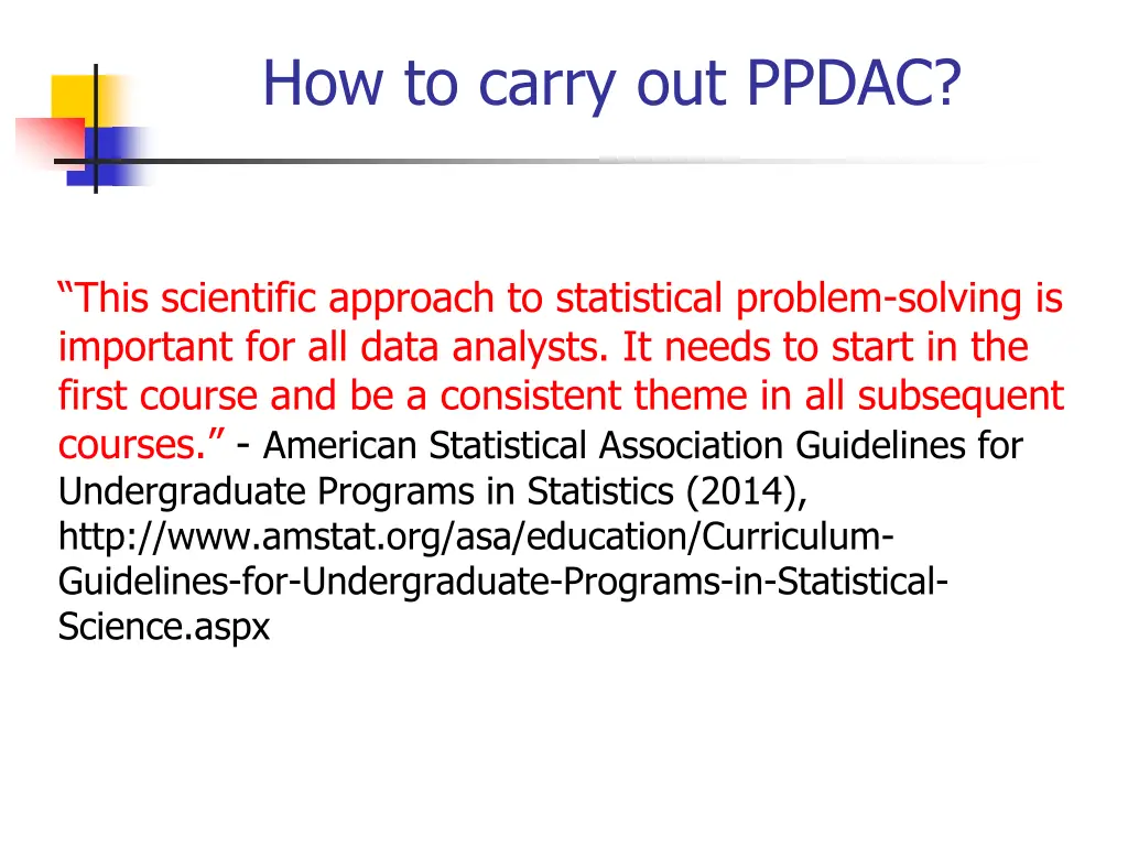 how to carry out ppdac