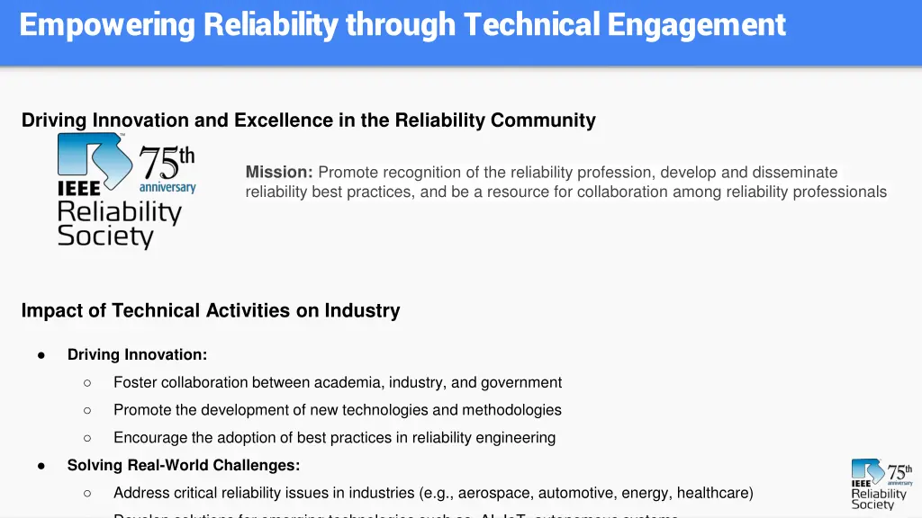 empowering reliability through technical
