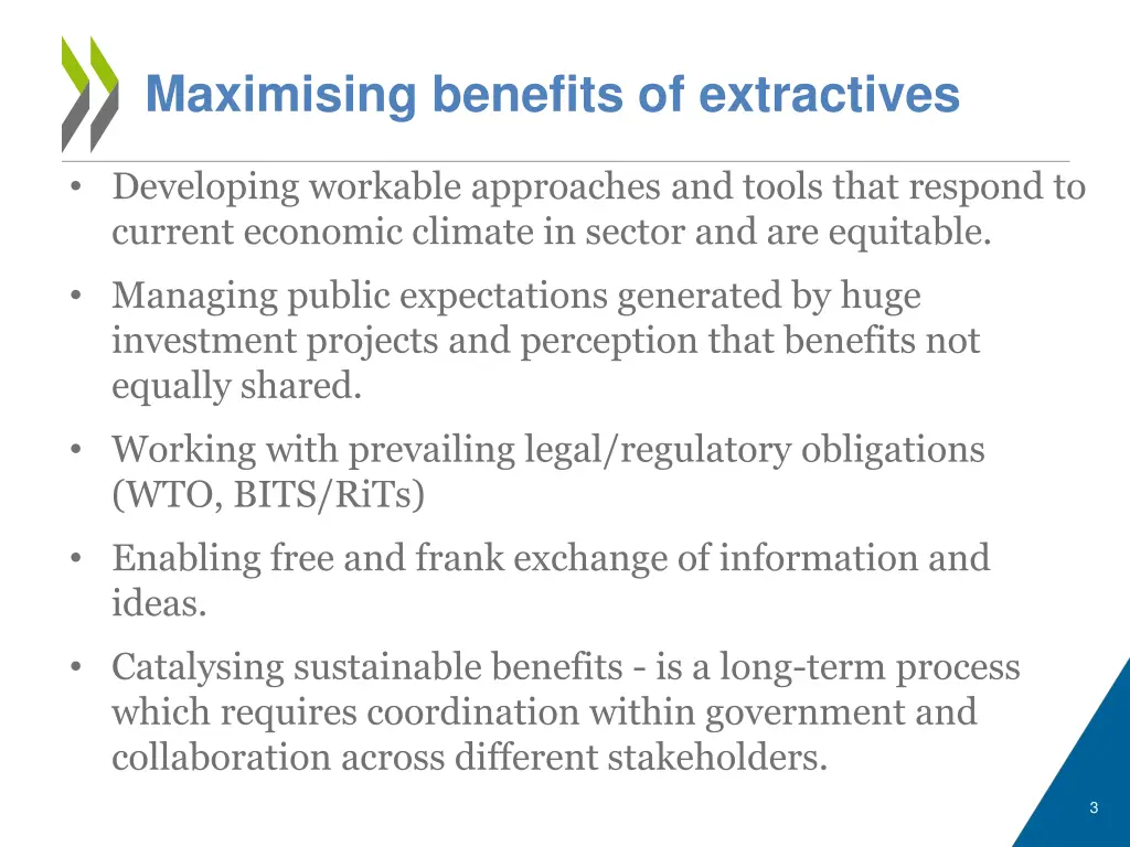 maximising benefits of extractives