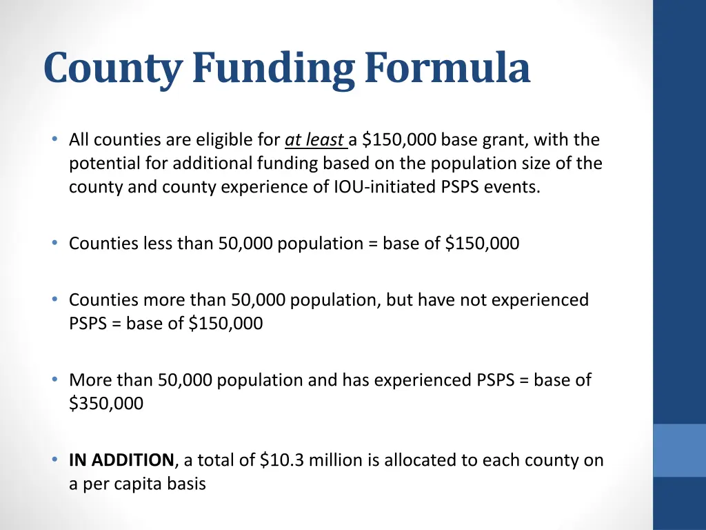 county funding formula