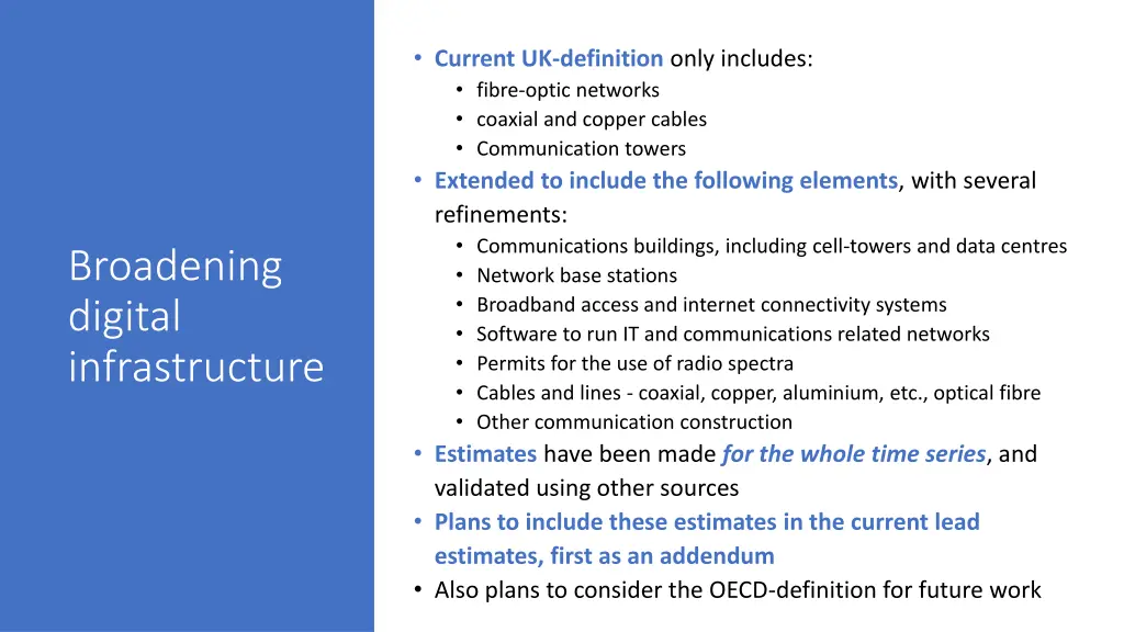 current uk definition only includes fibre optic