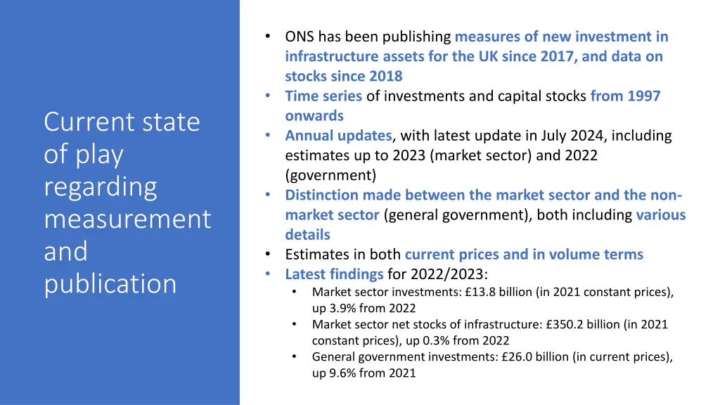 ons has been publishing measures