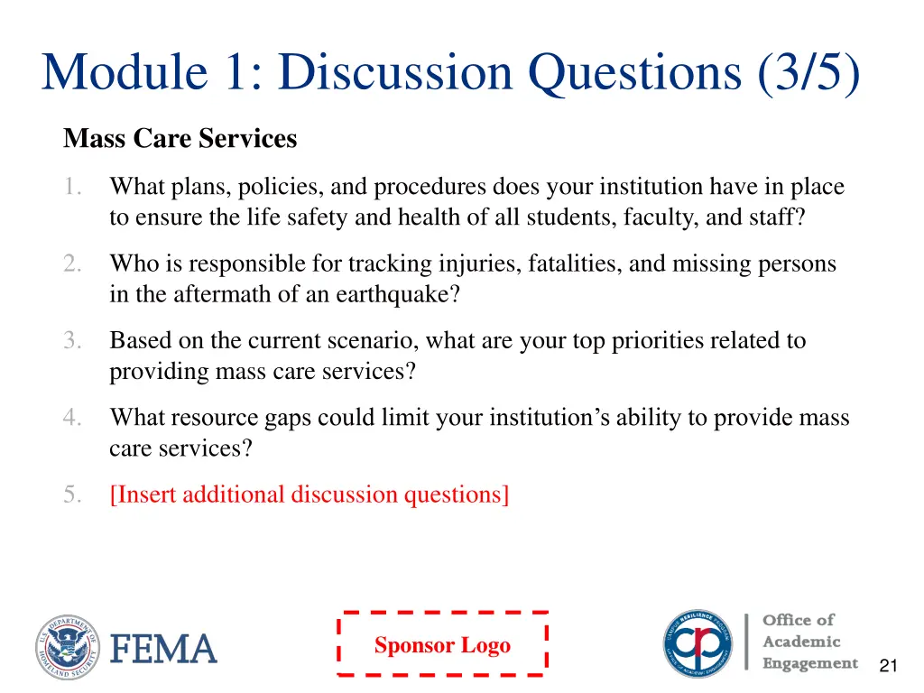module 1 discussion questions 3 5