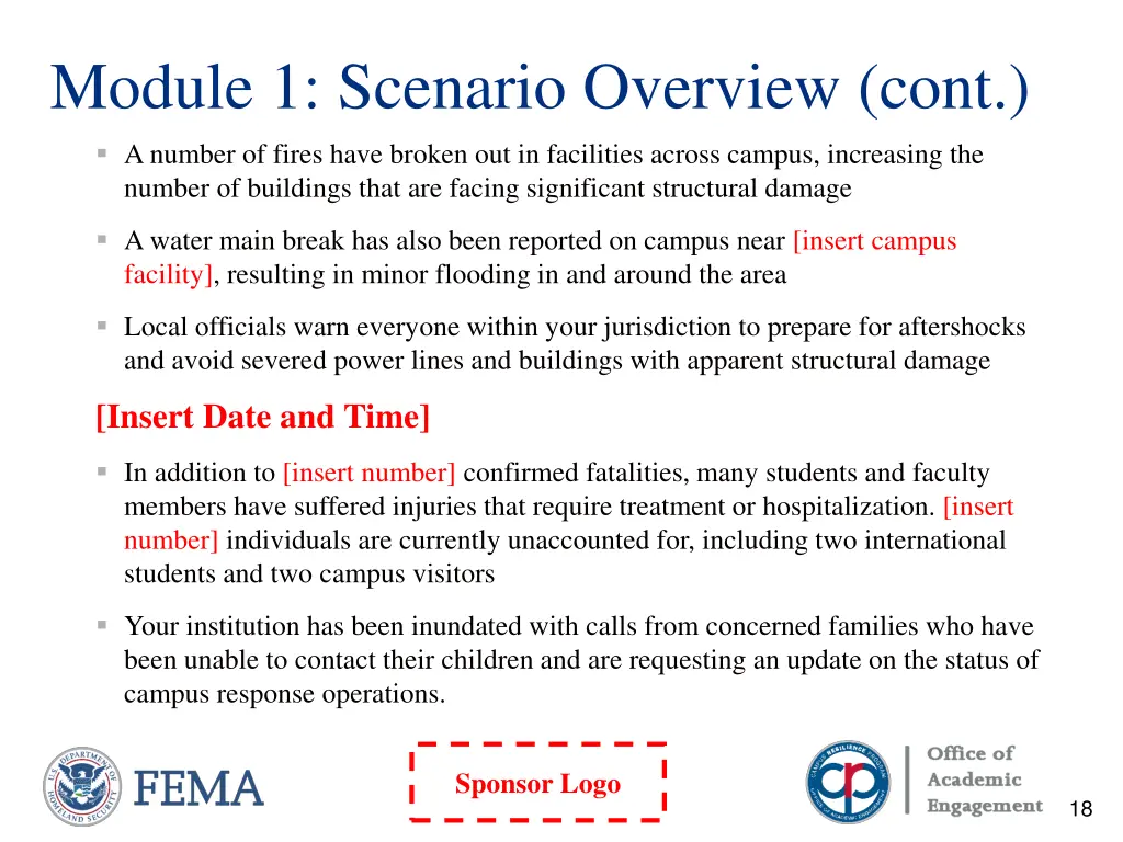 module 1 scenario overview cont