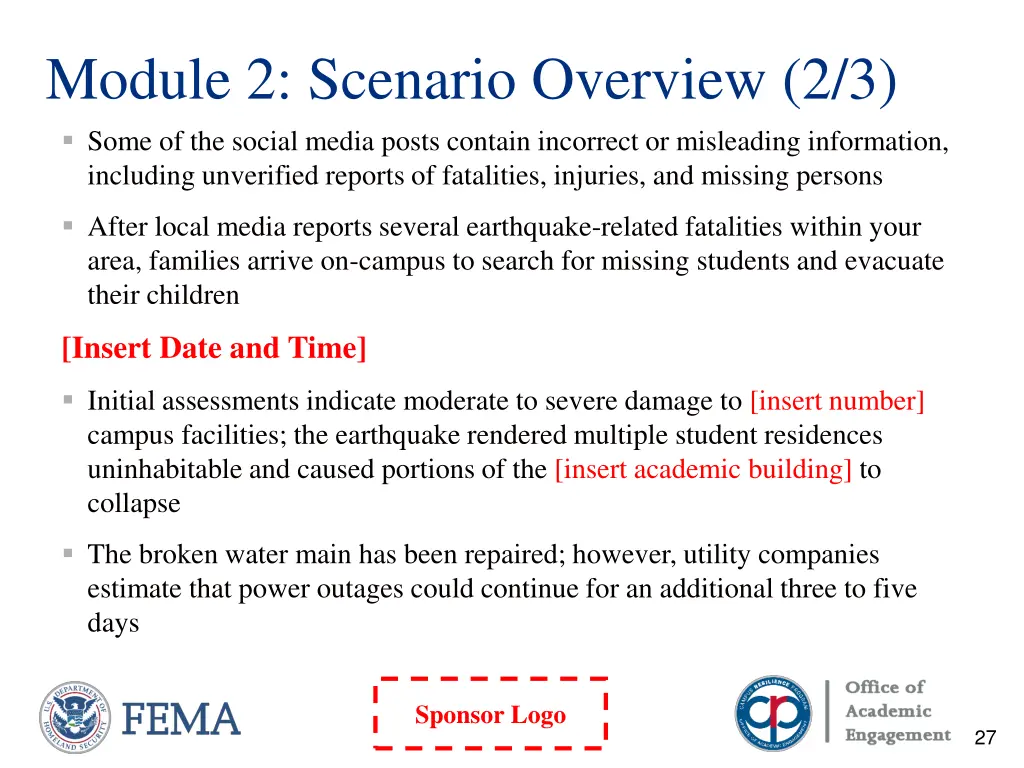 module 2 scenario overview 2 3