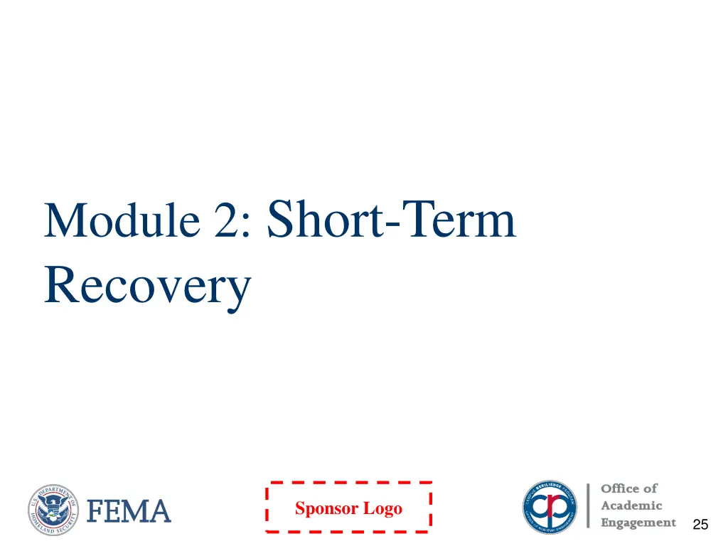 module 2 short term recovery